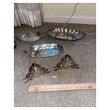 Silver Plated Serving Trays in Group