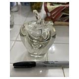 Glass Apple Paperweight