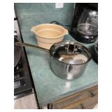 Stainless Revere  Double Boiler Sauce Pan + Skilt