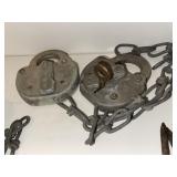 (2) Vintage Railroad Lock & Brass Key