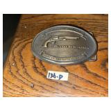 Vintage Brass NRA Collector Belt Buckle