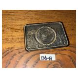 Vintage Brass NRA Collector Belt Buckle