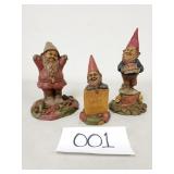 3 Tom Clark Gnome Figurines / Sculptures