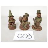 3 Tom Clark Gnome Figurines / Sculptures