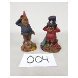 2 Tom Clark Gnome Figurines / Sculptures