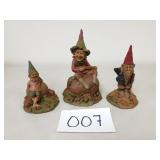 3 Tom Clark Gnome Figurines / Sculptures