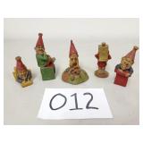 5 Tom Clark Gnome Figurines / Sculptures