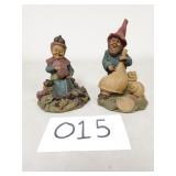 2 Tom Clark Gnome Figurines / Sculptures