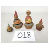 4 Tom Clark Gnome Figurines / Sculptures