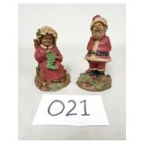 2 Tom Clark Gnome Figurines / Sculptures