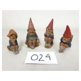 4 Tom Clark Gnome Figurines / Sculptures