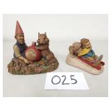 2 Tom Clark & Tim Wolfe Figurines / Sculptures