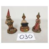 3 Tom Clark Gnome Figurines / Sculptures