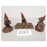 3 Tom Clark Gnome Figurines / Sculptures