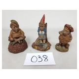 3 Tom Clark Gnome Figurines / Sculptures
