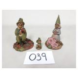 3 Tom Clark Gnome Figurines / Sculptures