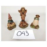3 Tom Clark Gnome Figurines / Sculptures