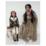 2 Large Timeless Native American Dolls