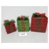Holiday Home Lighted Gift Boxes