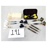 Vintage Darts / Pieces + 2 Plastic Cases