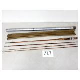 Vintage Bamboo Fly Rod with Tube