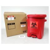 New Biohazard Waste Can - 6 Gallon