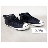 Converse All Star Black Leather Street Mid Shoes