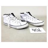 Converse All Star White Leather Street Mid Shoes