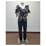 Express Jumpsuit + Beaubois Sheer Top - Sz Medium
