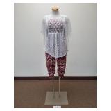 Drama Gold Jumpsuit Harem Pants + Cato Crochet Top