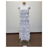 Solitaire Swim White Ruffle Dress - Size Medium