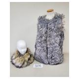 Asos Faux Fur Snood + Rachel Zoe Faux Fur Vest