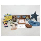 Angel Figurines and Decorative Wood Decor (No Ship