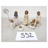 6 Willow Tree Figurines