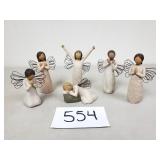 6 Willow Tree Angel Figurines