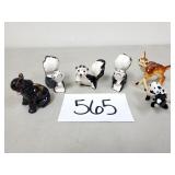 Animal Figurines - Deer, Skunks, Bull & Elephant