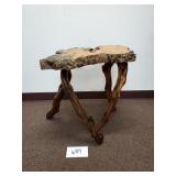 Small Burl Wood Accent / Side Table (No Ship)