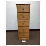 5 Drawer Narrow Chest of Drawers Dresser (No Ship)