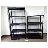 2 Black Plastic Shelves (No Ship)