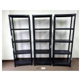 3 Black Plastic Shelves (No Ship)