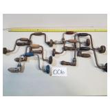 Lot of 8 Vintage Hand Drills