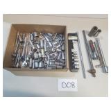 Lot of Assorted Sockets, Extensions, Adapters, etc