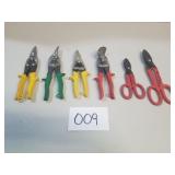 Lot of 6 Wiss Aviation Tin Snips and Shears