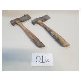 Lot of 2 Vaughan Cedar Shake Roofing Hammers