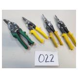 Lot of 4 Assorted Aviation Snips