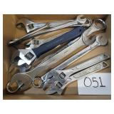 Lot of Assorted Wrenches and Adjustable Wrenches