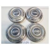 4 Vintage Ford Stainless Dog Dish-Style Hubcaps
