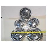 Lot of 5 Vintage Chevrolet Corvair Monza Hubcaps