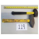 2 Sledge Hammers. 4lb. and 2.5lb