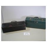 2 Vintage Metal Tool Boxes